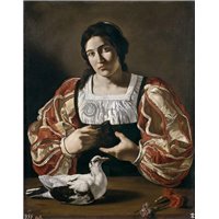 Портреты картины репродукции на заказ - Женщина с голубем