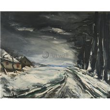 Картина на холсте по фото Модульные картины Печать портретов на холсте Дорога под снегом