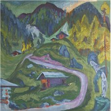 Картина на холсте по фото Модульные картины Печать портретов на холсте Дорога среди гор