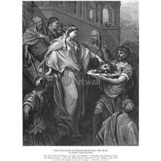 Картина на холсте по фото Модульные картины Печать портретов на холсте Дочь Иродиады получает голову Иоанна Крестителя, Новый Завет