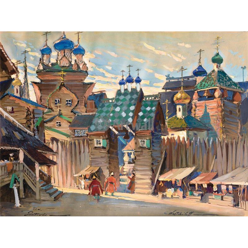 Эскиз декорации к Князю Игорю