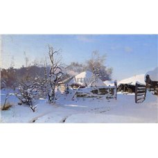 Картина на холсте по фото Модульные картины Печать портретов на холсте Деревня зимой
