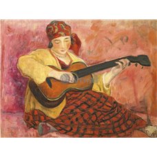 Картина на холсте по фото Модульные картины Печать портретов на холсте Девушка с гитарой