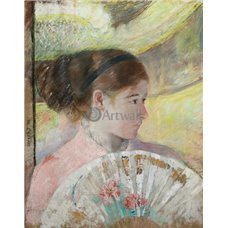 Картина на холсте по фото Модульные картины Печать портретов на холсте Девушка с веером