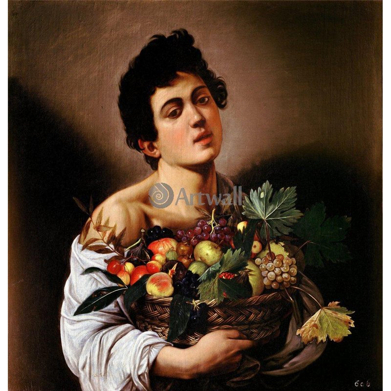Юноша с корзиной фруктов