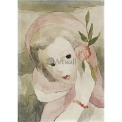 Девушка с розой - Модульная картины, Репродукции, Декоративные панно, Декор стен
