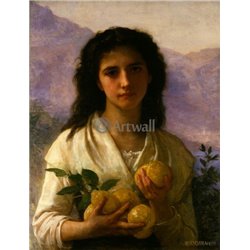 Девушка с лимонами - Модульная картины, Репродукции, Декоративные панно, Декор стен