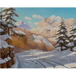 Яркий зимний день в горах