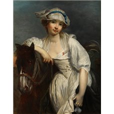 Картина на холсте по фото Модульные картины Печать портретов на холсте Девушка и лошадь