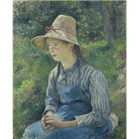Портреты картины репродукции на заказ - Девушка в соломенной шляпке