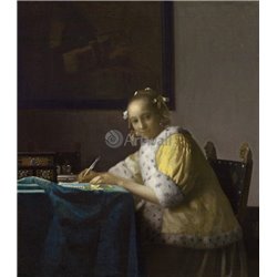 Девушка, пишущая письмо - Модульная картины, Репродукции, Декоративные панно, Декор стен