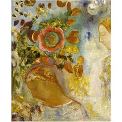 Девушка среди цветов - Модульная картины, Репродукции, Декоративные панно, Декор стен