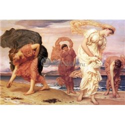 Греческие девушки, собирающие гальку - Модульная картины, Репродукции, Декоративные панно, Декор стен