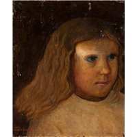 Портреты картины репродукции на заказ - Девочка с распущенными волосами