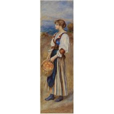 Картина на холсте по фото Модульные картины Печать портретов на холсте Девочка с корзиной апельсинов