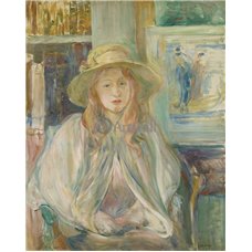 Картина на холсте по фото Модульные картины Печать портретов на холсте Девочка в соломенной шляпе