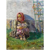 Портреты картины репродукции на заказ - Девочка в саду
