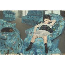Картина на холсте по фото Модульные картины Печать портретов на холсте Девочка в голубом кресле