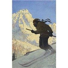 Картина на холсте по фото Модульные картины Печать портретов на холсте Вайет Невелл «Лыжник»