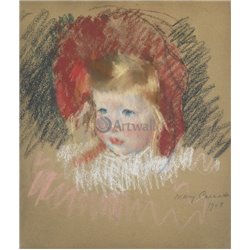 Голова ребенка в красной шляпе - Модульная картины, Репродукции, Декоративные панно, Декор стен