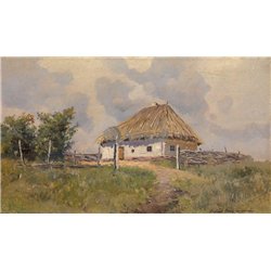 Украинская хата на холме