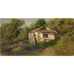 Украинская хата в солнечный день