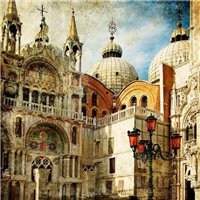 Портреты картины репродукции на заказ - Дворцы в Венеции - Фотообои винтаж
