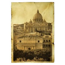 Картина на холсте по фото Модульные картины Печать портретов на холсте Римский дворец - Фотообои винтаж