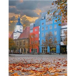 Разноцветные дома - Фотообои Старый город - Модульная картины, Репродукции, Декоративные панно, Декор стен