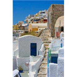 Улица в Греции - Фотообои Старый город|Греция - Модульная картины, Репродукции, Декоративные панно, Декор стен