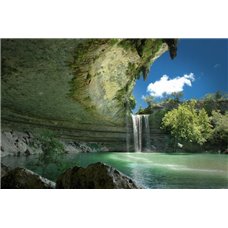 Картина на холсте по фото Модульные картины Печать портретов на холсте Горный водопад - Фотообои водопады
