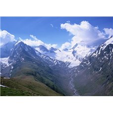 Картина на холсте по фото Модульные картины Печать портретов на холсте Белые облака над горами - Фотообои горы