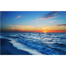 Картина на холсте по фото Модульные картины Печать портретов на холсте Море на фоне заката - Фотообои Закаты и рассветы