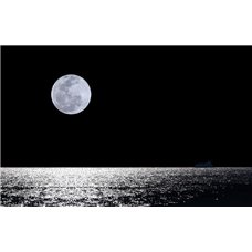 Картина на холсте по фото Модульные картины Печать портретов на холсте Луна над морем - Фотообои Море