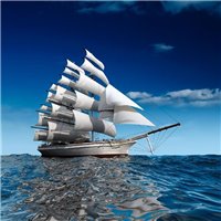 Корабль с парусами - Фотообои Море
