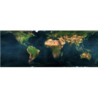 Портреты картины репродукции на заказ - Вид на материки из космоса - Фотообои карта мира
