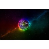 Планета Земля в радужном сиянии - Фотообои Космос|Земля
