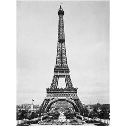 Эйфелева башня, Париж - Черно-белые фотообои - Модульная картины, Репродукции, Декоративные панно, Декор стен