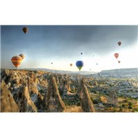 Воздушные шары над скалами - Фотообои горы
