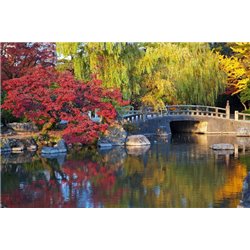 Осенний парк - Фотообои Японские и просто сады - Модульная картины, Репродукции, Декоративные панно, Декор стен