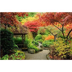 Беседка в осеннем саду - Фотообои Японские и просто сады - Модульная картины, Репродукции, Декоративные панно, Декор стен