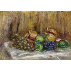 Натюрморт с гранатами, инжиром и виноградом