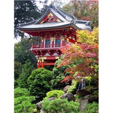 Картина на холсте по фото Модульные картины Печать портретов на холсте Японский дом - Фотообои Японские и просто сады