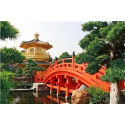 Мост к дому - Фотообои Японские и просто сады - Модульная картины, Репродукции, Декоративные панно, Декор стен