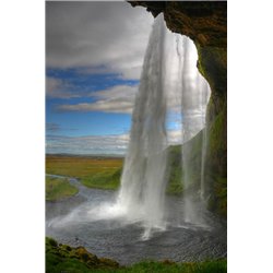 Водопад в горах - Фотообои водопады - Модульная картины, Репродукции, Декоративные панно, Декор стен