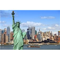 Картина на холсте по фото Модульные картины Печать портретов на холсте Статуя Свободы, Нью-Йорк - Фотообои архитектура
