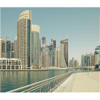 Вид на Дубаи - Фотообои Современный город|Дубаи