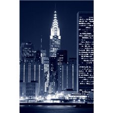 Картина на холсте по фото Модульные картины Печать портретов на холсте Ночной Нью-Йорк - Фотообои Современный город|Нью-Йорк