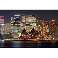 Портреты картины репродукции на заказ - Сиднейский оперный театр - Фотообои Современный город|Ночной город