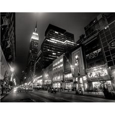Картина на холсте по фото Модульные картины Печать портретов на холсте Ночной город - Фотообои Современный город|Нью-Йорк